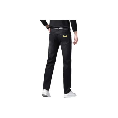 PWUE Черные Унисекс Джинсы