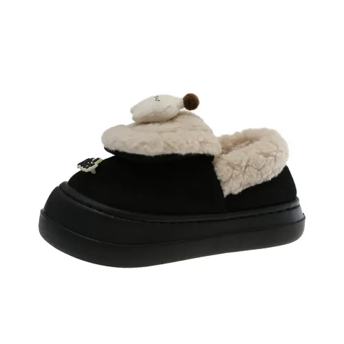 TLIT Детская хлопковая обувь Черная для школьного возраста