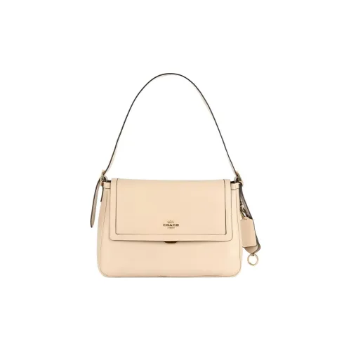 Coach Etta Коровья кожа Сумка на плечо Большая Женская Овсяный