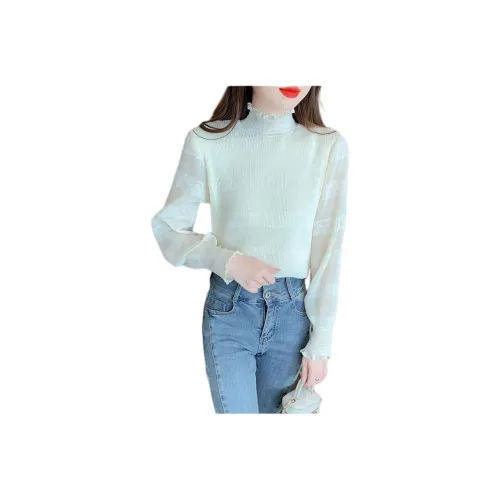 Mu Xiao Xin Абрикос Флис С Подкладкой с Бесплатной Наклейкой MU Xiaoxin Бренд Женские Рубашки