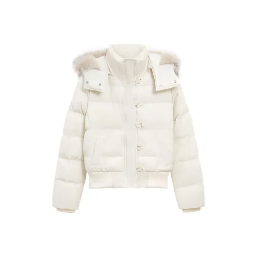 VKXOW Экрю Женские пуховики