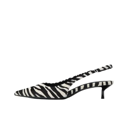 ZARA Узкий каблук Высокие каблуки 5 см Женские Черный Белый