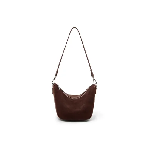 Old Man's Head Коровья кожа Сумка через плечо Стандартная Женская Кофе Ангорский красный