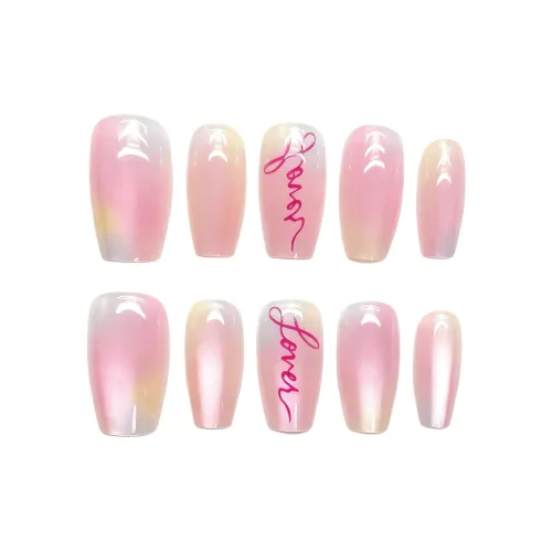 Suiyiie Полуручная искусственная ногтевая пластина Короткий LADDER Короткий LADDER Любовь Чрезвычайный Градиентный