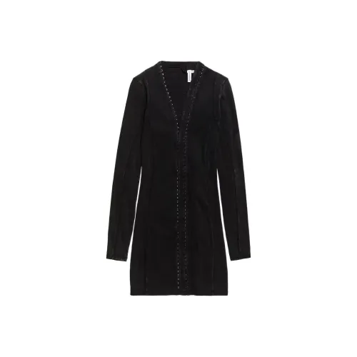 H M Glenn Martens Коллаборация Длинное Платье с Длинными Рукавами Женское