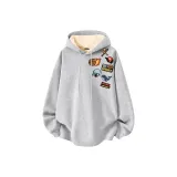 [Thickened Sherpa] Фотиния Серый (Средний Полная Ширина Плечо Логотип на Левом Плече)