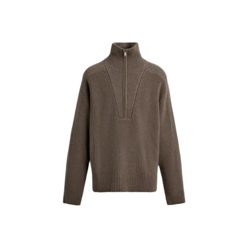 ZARA Коричневый Темно-Серый Коричневый Мужской Трикотаж