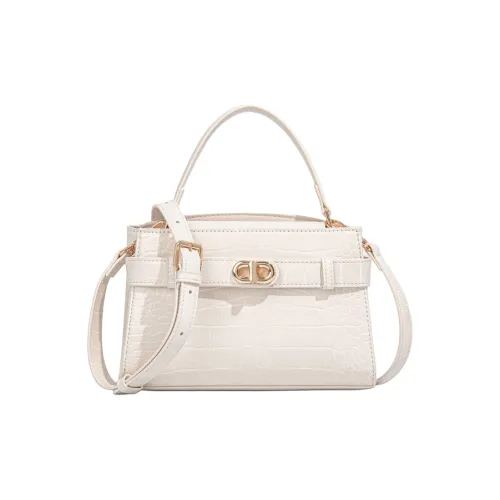 BONSAI STUDIO Сумка из натуральной кожи женская синий экрю