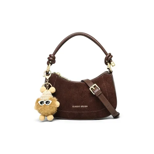 OUBOTE Корова Кожа Сумка Стандартная Женская Кофейная