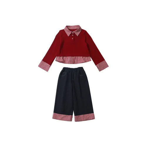 MILING Красная клетка Kids Повседневная спортивная одежда