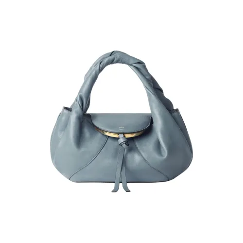 FENDI Телячья кожа Сумка Маленькая Женская Светло-синяя