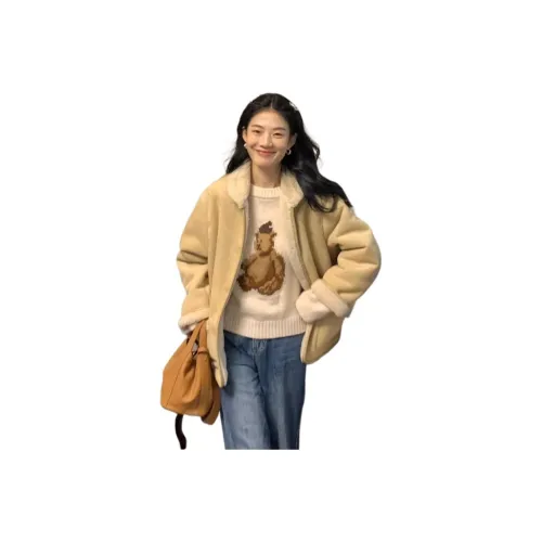 HAPG Хаки Женские Бархатные Куртки