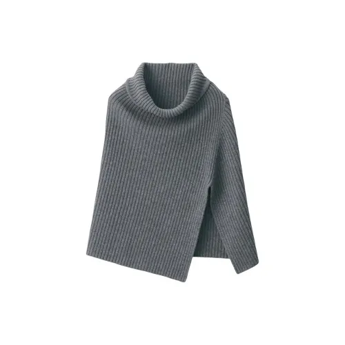 MUJI Овечья шерсть Палантины Унисекс Серый Черный Сливочный Темно-синий