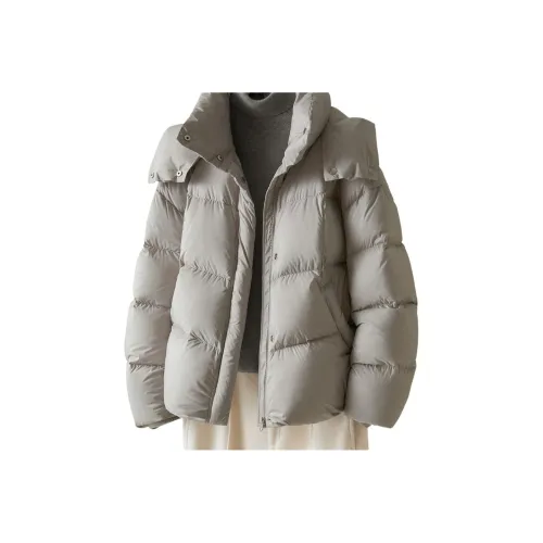 IHIMI Silver Gray Women's Down Jackets IHIMI Серебристо-серый Женский Пуховик