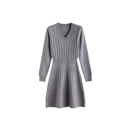 Tonlion Длинное платье с длинными рукавами женское