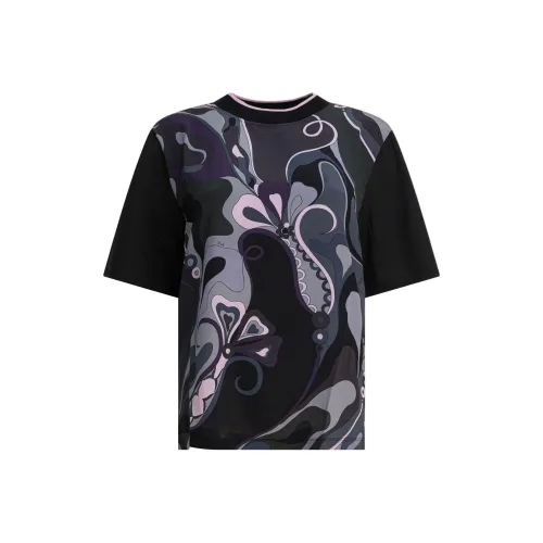 EMILIO PUCCI Черные Женские T-рубашки