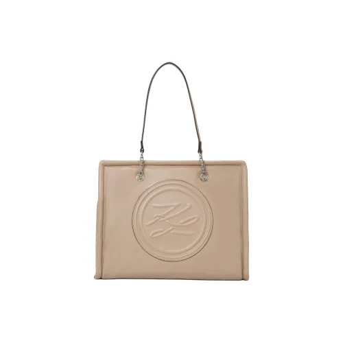 Karl Lagerfeld ПУ (полиуретан) Сумка через плечо Большая Женская Бежевая