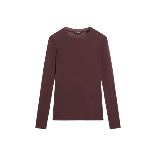 Massimo Dutti Темно-красные женские T-рубашки