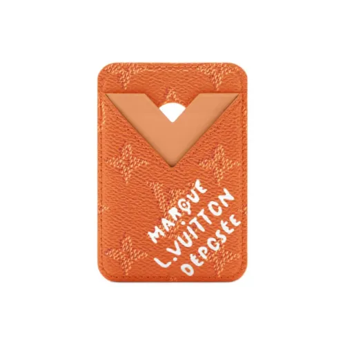 LOUIS VUITTON Покрытый холст Картхолдер Женские Карамель