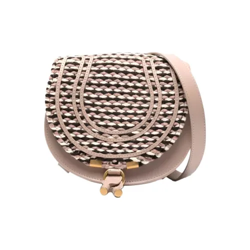 Chloe Marcie Телячья кожа с шерстью Сумка через плечо Женская Светлый Умбра