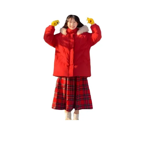 BVODE Красный Женский Пуховик