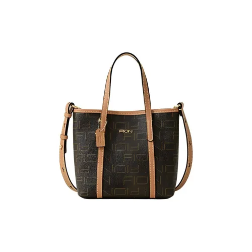 FION Искусственная кожа Сумка через плечо Стандартная Женская Кофейного цвета