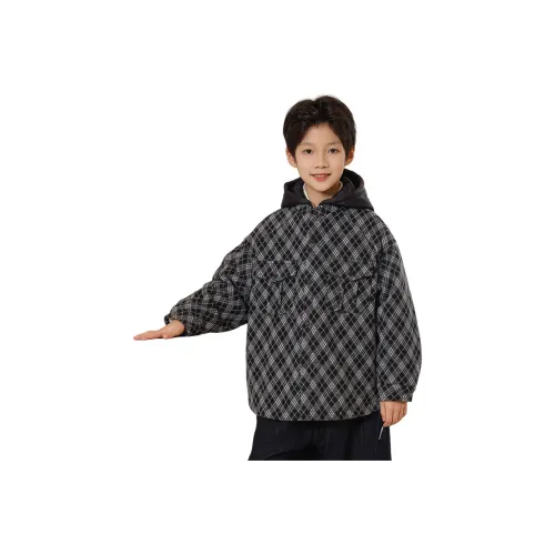 The panda is round Тонкий чернильный цвет Клетчатый Kids Топы