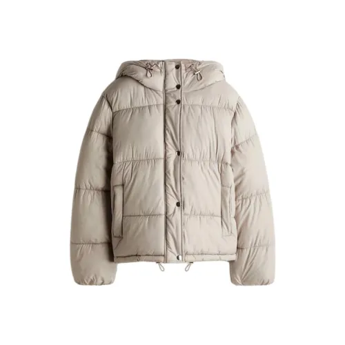 H M Светлый тауп Женский пуховик