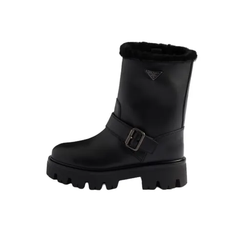 PRADA Короткие Сноубутсы Женские Черные