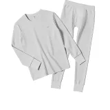 Мужской комплект одежды с круглым вырезом (Светло-серый), 100% хлопок, антибактериальный, мягкий и мягкий