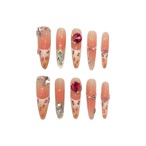 XIAMEIYU Ручной Осветляющий Кошачий глаз Леопардовый принт Стразы Украшенный Сладкий Пряный Золотой Пудра