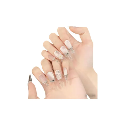 YUNYUEQIAO Баухиния Рука Скульптированный 3D-эффект Лепесток с Искрящимся Эффектом Макияжа False Nail