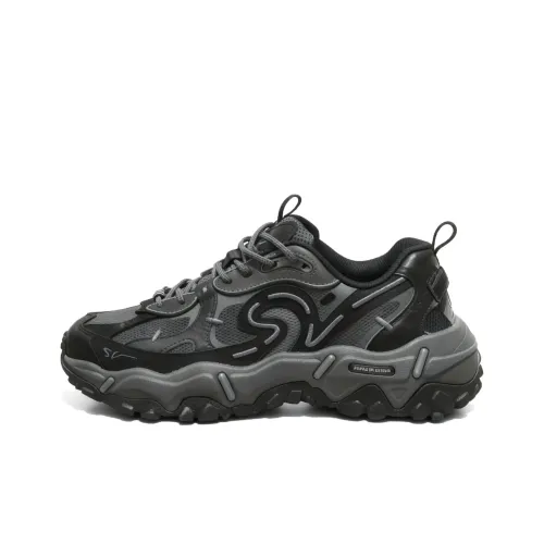 ANTA Печенье Цвет Повседневная обувь Низкий Топ Серый Замковая Основной Черный Мужской Серый Мужской