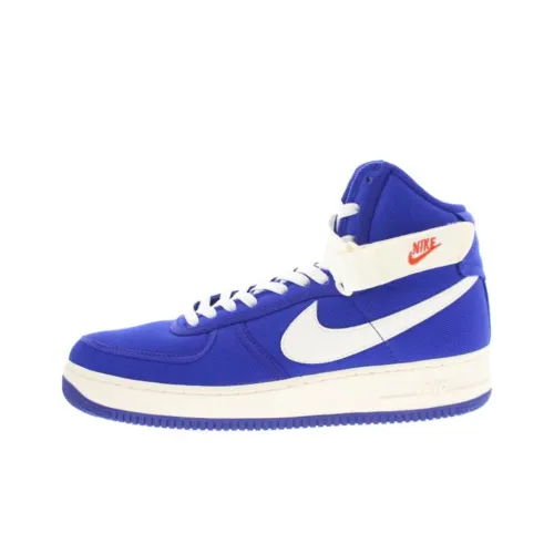 Nike Air Force 1 Темный Concord Устойчивые к истиранию Высокие Кроссовки для скейтбординга Мужские Синие Белые