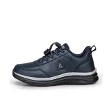 Темно-синий, синий, мужской (зимний 2025, новинка, для пожилых, обувь, кожаный верх, удобный, термический, водонепроницаемый, противоскользящий)