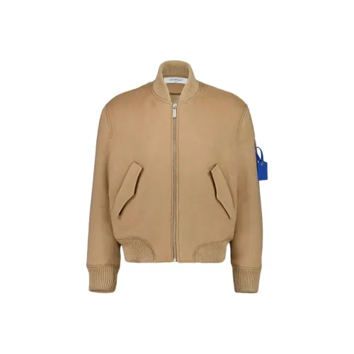 Off Белый Светло-Коричневый Мужской Пуховик (Пуховые куртки)