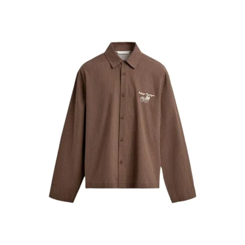 ZARA Светло-коричневые Мужские Рубашки