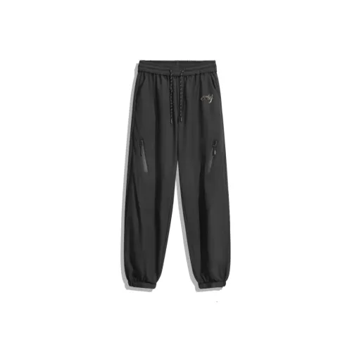 SRKJ Black Unisex Casual Pants SRKJ Черные Унисекс Повседневные Штаны