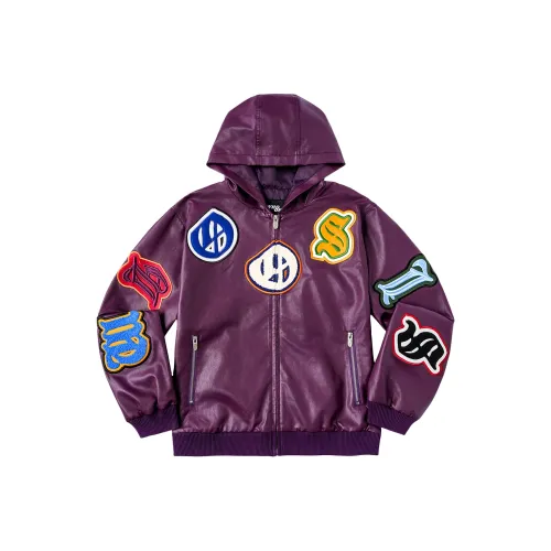 WHOOSIS Фиолетовый Унисекс Кожаные куртки