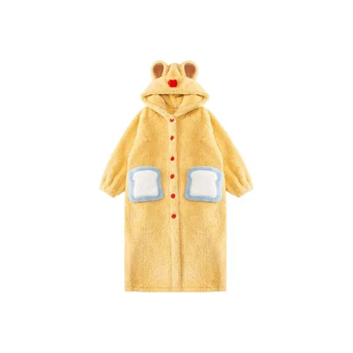 Подростки Yalu Дом Халаты Халаты для сна Желтый