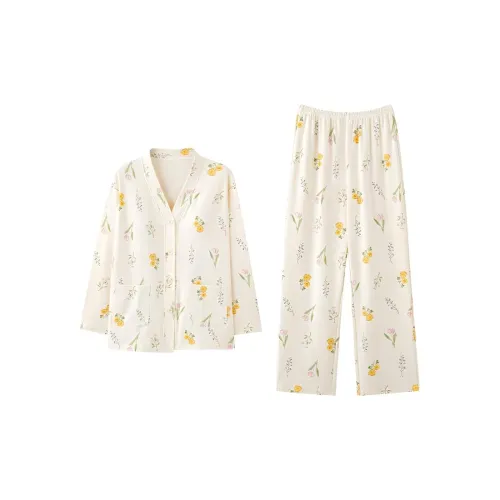 PLANDOO Бежевый Женские Пижамные Комплекты