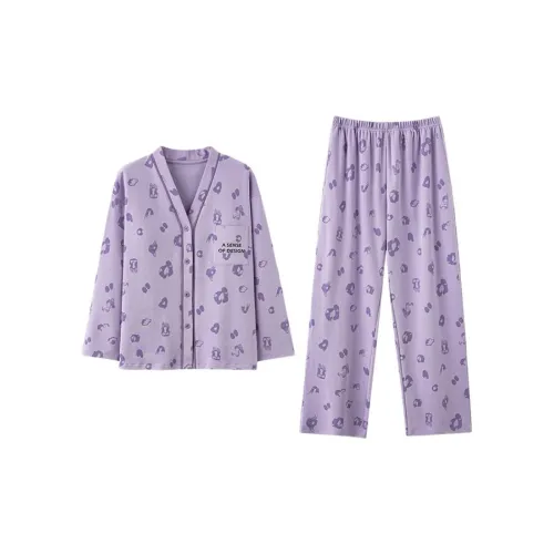 PLANDOO Фиолетовый Женские Пижамные Комплекты