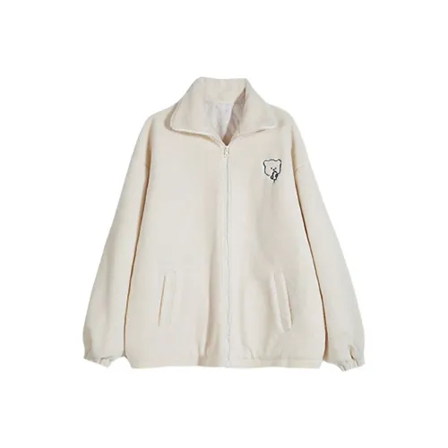 DANCANG Белый Женские Бархатные Куртки