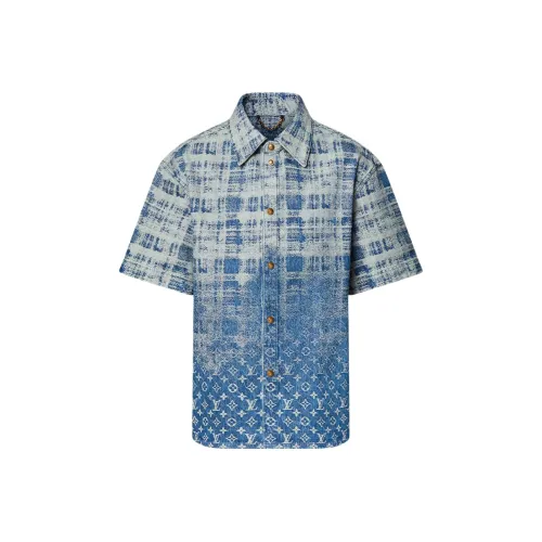 LOUIS VUITTON Blue Men's Shirts LOUIS VUITTON Синие Мужские Рубашки