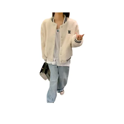 HAPG Экрю Женские Бархатные Куртки