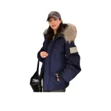 Темно-синий пуховый пиджак