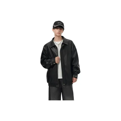 TUOFEI Черный Унисекс Кожаные куртки