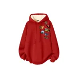 [Thickened Sherpa] Красный (Логотип на левом плече на передней части)