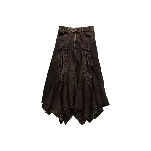 H M Glenn Martens Коллаборация Деним Длинный Юбка Женские