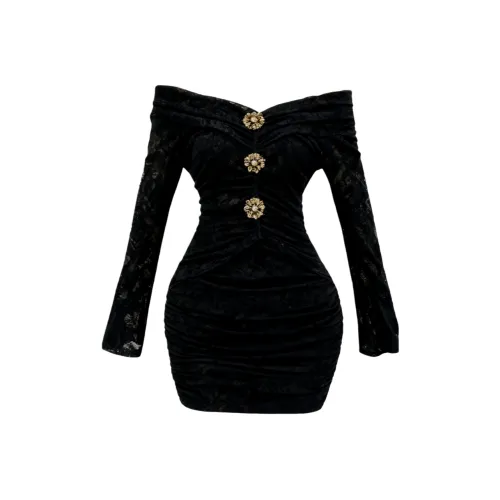 ONEPASS Длинное платье с длинными рукавами женское